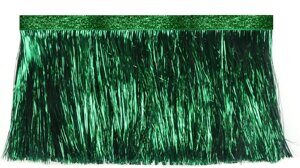 Гирлянда занавес "Мишура (бахрома)" зеленая (изумрудная), 200 см