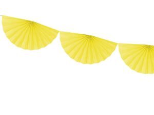 Гирлянда на нитке Желтая "Полукруг - Веера ( Фанты)" - украшение для праздника, 3 м