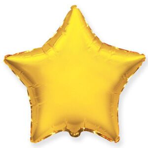 Шар фольгированный Звезда золотая (золото), 46 см