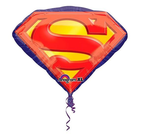 **Шар фольгированный - фигура "Эмблема Супермена (Superman)" для праздника в стиле Супергерои, 50*66 см арт 2969202